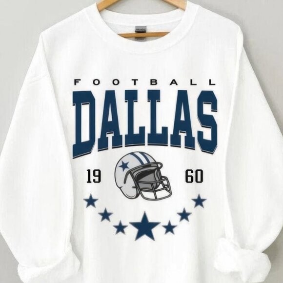 Retro 90s Dallas Football Sweatshirt, Trendy Dallas Football fan gift sweaters - Picture 2 of 4